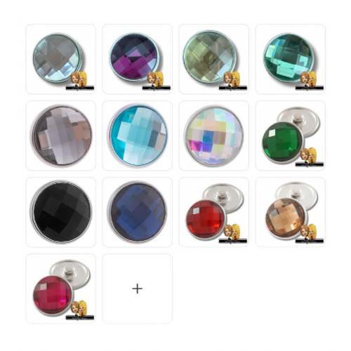 Faceted Glass Jewelry Snap